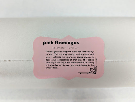 From Our Hands to Your Home: The Art of Vintage Print Shipping - Pink Flamingos