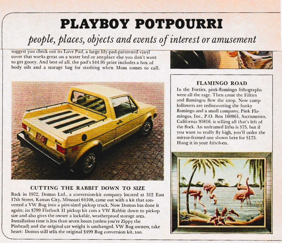 playboy ad for pink flamingos